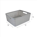 Simplify 10 Piece Organizing Set | Multiple Size Bins | Multipurpose | Office | Desk | Dorm | Bathroom | Storage Basket | Small Items | Accessories | Grey
