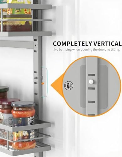 Moforoco Grey 9-Tier Over The Door Pantry Organizer, Pantry Organization and Storage, Black Hanging Basket Wall Spice Rack Seasoning Shelves - color: Grey, size: 9-Tier Standard
