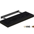 QEEIG Floating Shelf for Wall Bathroom Shelves Bedroom Kitchen Living Room Farmhouse Small Book Shelf 16 inch Set of 1, Black (015-B1) - color: C. Black, size: 1pc