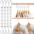HOUSE DAY Space Saving Hangers for Clothes 6 Pack, Heavy Duty Hanger Organizer | 30 Lbs Capacity |, Metal Magic Hanger, Sturdy Multi Hangers, Closet Space Saver Closet Organizers and Storage - size: 6 Pack