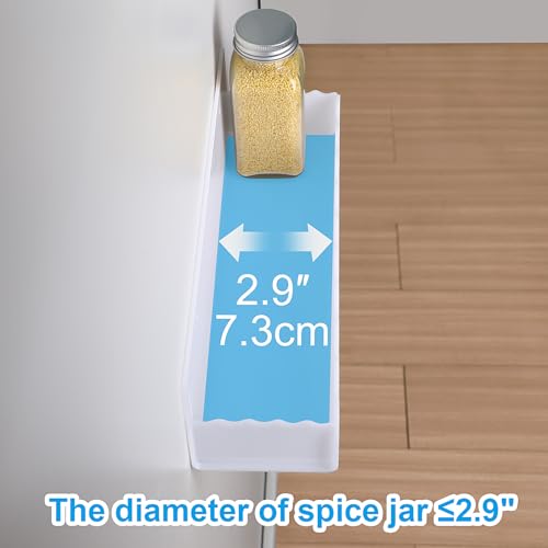 12 inch Spice Rack Wall Mounted,4 Pack Spice Organizer Shelf for Stove Cabinet Pantry Door, Adhesive or Screw Hanging Wall Spice Shelf Storage Holder in Kitchen and RV - White Color - color: White, size: 12"