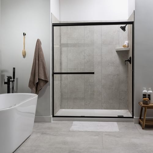 Palisade Vinyl Waterproof Corner Shower Shelf in Rain Cloud - color: Rain Cloud