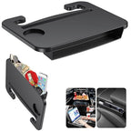 2-in-1 Steering Wheel Desk - Steering Wheel Tray Table with Seat Gap Filler Organizer | Car Food Tray for Driver | Car Desk for Laptop & Eating - Work Road Trip Essentials Accessories - style: Steering Wheel Tray