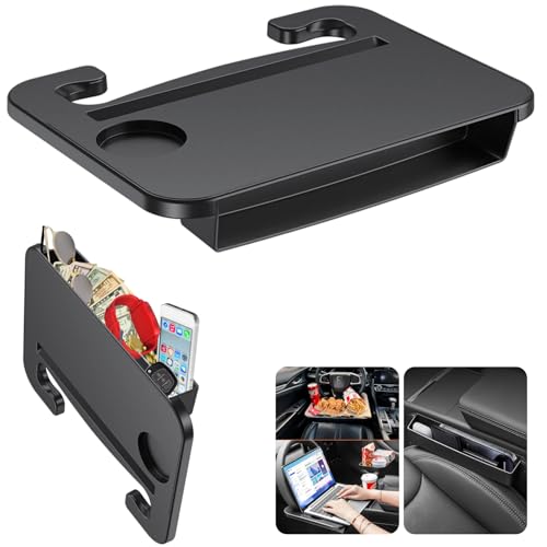 2-in-1 Steering Wheel Desk - Steering Wheel Tray Table with Seat Gap Filler Organizer | Car Food Tray for Driver | Car Desk for Laptop & Eating - Work Road Trip Essentials Accessories - style: Steering Wheel Tray