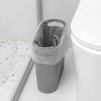 rejomiik Small Trash Can, 3.5 Gallon Slim Garbage Can Plastic Waste Basket with Handles Container Bin for Narrow Spaces Bathroom, Bedroom, Kitchen, Office at Home, Grey - color: Grey, size: 1 pack