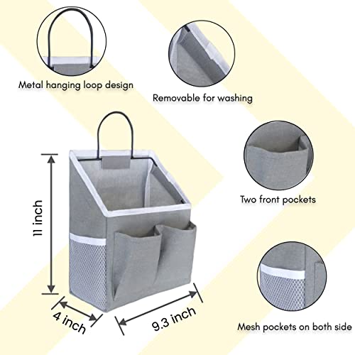 Kanrichu 2pcs Wall Hanging Baskets for Organizing, Hanging Storage Bag as Over the Door Organizer, Wall File Organizer, Rv Storage and Organization. For Bedroom, Office, Camper (Black-Upgraded) - color: black-2pcs
