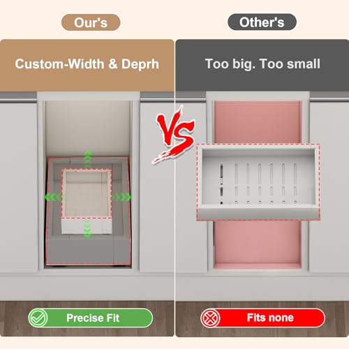 Pull out Cabinet Organizer,Expandable Width(7"-11"),Depth(17"-24"),Roll out Drawers,No Drill Adjustable Slide out Shelves for Kitchen,Pantry,for Both Lip and Lip-Free Cabinets,White(1PC) - color: White, size: (7"W-11"W)X(17"D-24"D)