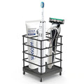 Toothbrush Holders with Quick Drying Mat—Black DiatomiteToothbrush and Toothpaste Holder for Bathroom—3 Slots Openwork Design Bathroom Counter Organizer for Electric Toothbrush,Razor, Toothpaste - size: Small