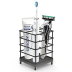 Toothbrush Holders with Quick Drying Mat—Black DiatomiteToothbrush and Toothpaste Holder for Bathroom—3 Slots Openwork Design Bathroom Counter Organizer for Electric Toothbrush,Razor, Toothpaste - size: Small