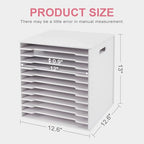 SONGWAY 12x12 Paper Storage Organizer - 13 Tier Desk File Organizer with Adjustable Shelves, Letter Mail Tray, 12x12 Stackable Scrapbook Paper Storage Cube for Home Office Classroom