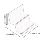 DOITOOL Clear Acrylic Purse Display Stand Holder Wallet Stand 2 Tier Handbag Purse Display Stand Glasses Holder Jewelry Display Riser Shelf for Home Decoration and Organizer - size: 2 Tier