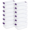 Sterilite 12-Pack ClearView Latch Box, Stackable Organizer Bins with Lids, 15 Quart - Clear Plastic Organization Containers for Closet, Bedroom, Shelving Units and Home or Office Storage - size: 12 Pack, style: 15 Quart