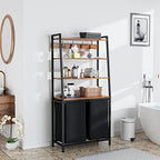 Furnulem 4 Tiers Laundry Hamper with Shelf and Hooks, Tall Laundry Basket Sorter with 2 Removable Bags, Double Clothes Hampers Organizers for Bathroom Bedroom - size: 2-Bag Laundry Hamper