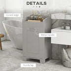 HOMCOM 31" Tilt Out Laundry Hamper, Free Standing Home Organizer Hamper, Bathroom Storage Cabinet, Gray