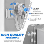 LELE LIFE 2 Pack Broom Holder Mop Hanger - Strong Suction Cup - No Drill Removable Broom Organizer Rack Wall Mount with Hooks for Bathroom Kitchen Garage, Clear - color: Clear