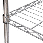 Seville Classics 5-Tier Wire Shelving with Wheels, 5-Tier, 30"" W x 14"" D (NEW MODEL), Chrome Plating, Plated Steel - color: Plated Steel, size: 5-Tier, 30" W x 14" D (NEW MODEL)