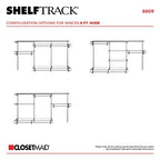 ClosetMaid ShelfTrack Wire Closet Organizer System, Adjustable from 5 to 8 Ft., With Shelves, Clothes Rods, Hardware, Durable Steel, Satin Chrome - color: Satin Chrome, size: 5 to 8 ft