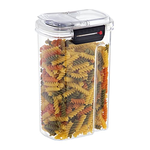 Oggi Easi Grip 57oz Moisture Proof Storage Container, Ultra Clear BPA-Free Sealable Canister, Flip Open Pouring Lid, Date Reminder Slider on Clip, Ideal Cereal Dispenser (57oz / 1.7lt) - size: 57 fl oz