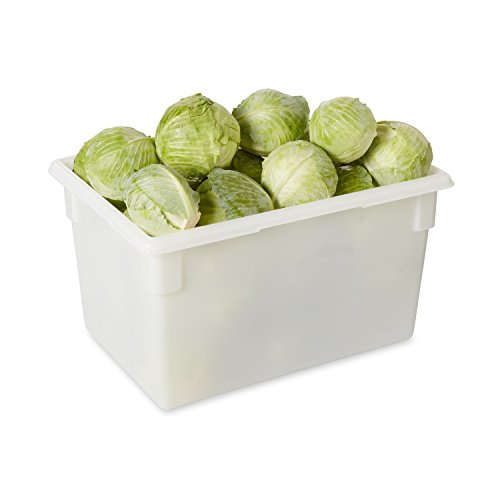 Rubbermaid Commercial Products Food Storage Box/Tote for Restaurant/Kitchen/Cafeteria, 21.5 Gallon, White - color: White, size: 21.5 Gal, style: Container