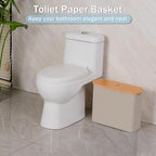 efluky Toilet Paper Basket with Lid, Toilet Paper Organizer for Bathroom, Free Standing Toilet Paper Holder with Storage, Brownbeige - color: Brownbeige