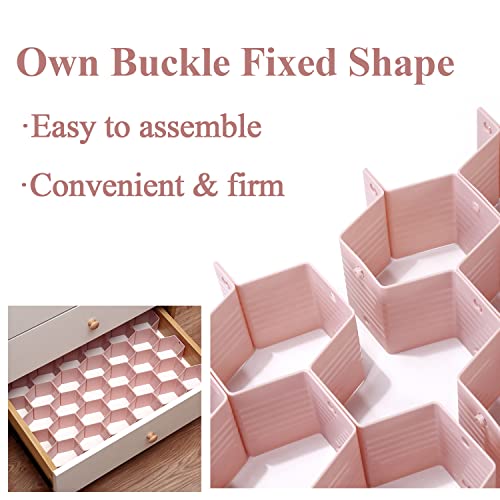 Honeycomb drawer organizer and divider, underwear, socks, tie sorter, office supplies and sundry sorting 32 pieces (White) - color: White-4PCS