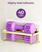 ODesign Shower Caddy 3 Pack SUS304 Stainless Steel-No Drilling-Shower Bathroom Shelves Rack,Rustproof Wall Mounted,Adhesive Shower Shelf Basket Organizer-Golden - color: Golden