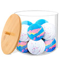 JYPS Large Capacity Laundry Pods Container with Bamboo Lid, Clear Acrylic Powder Detergent Containers for Pods, Scent Boosters & Powder, Laundry Room Organization decor, Airtight Storage Jars - size: 1-Pack