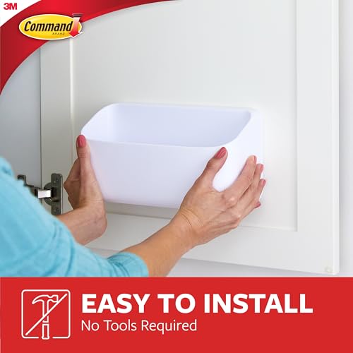 Command 10 Lb Large Organizing Caddy with 4 Strips,9.91" x 3.38" x 5.15",Heavyweight Damage-Free Hanging for Organizing Cleaning Supplies,Closet,and Pantry,(Pack of 8) - size: 9.9 in. x 5.2 in. x 3.5 in. (Pack of 8)