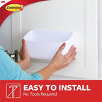Command 10 Lb Large Organizing Caddy with 4 Strips,9.91" x 3.38" x 5.15",Heavyweight Damage-Free Hanging for Organizing Cleaning Supplies,Closet,and Pantry,(Pack of 8) - size: 9.9 in. x 5.2 in. x 3.5 in. (Pack of 8)