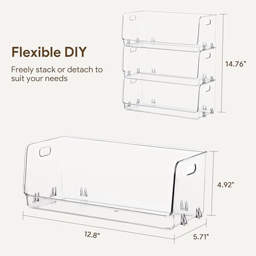 HBlife Clear Acrylic Kids Shoe Rack Baby Toddler Shoe Storage Organizer for Closet Floor Entryway Bedroom, 3 Tier Stackable Small Shoe Rack Shelf Display Stand - size: 3 Tier