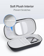 Luxtude Contact Lens Case, Glasses and Contact Case 2 in 1, Hard Shell Travel Contacts Cases with Mirror, Double Eyeglass Cases (Black) - color: Black-New Version