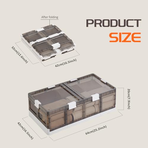 Under Bed Storage Containers with Wheels - Stackable, Foldable Plastic Storage Boxes with Lids for Clothes, Shoes, Blankets - Perfect for Bedroom Organization and Dorms (2 Pack-25.2''x16.5''x7.9'') - size: 2 Pack-25.2''x16.5''x7.9''