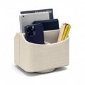 UnionBasic Rotating Desk Organizer, 360 Desk Spinning Caddy, Desktop TV Guide/Mail/Media/Remote Controller Holder Organizer, Woven Beige - color: Woven Beige