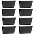 Gawerk Clear Acrylic Single Pocket, Plastic Hanging Wall Mount File Holder for Office Home (Black, 8 Pack) - color: Black, size: 8 Pack