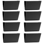 Gawerk Clear Acrylic Single Pocket, Plastic Hanging Wall Mount File Holder for Office Home (Black, 8 Pack) - color: Black, size: 8 Pack
