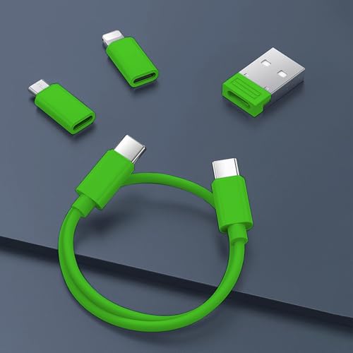 Multi-Functional Cable Storage Box with Charging Cables and SIM Card Holder, Compact Organizer for Travel and Office Use, Green - color: Green