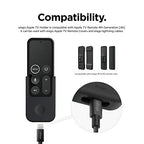 elago Universal Remote Holder Mount Compatible with Apple TV Remote and All Other Remote Controls - Adhesive Tape or Screw Mounting Options, Available Wired Charging [Small] [1st Gen] [Black] - color: Black, size: Small - 1 Gen