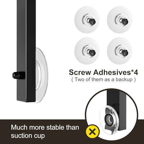 Orimade Adjustable Anti-slip Shower Caddy over Head, Rustproof Bathroom Hanging Shower Organizer with 2 Hooks for Razor, No Drilling Shower Shelves Storage Rack 2 Tier, Black - color: Black-2 Tier