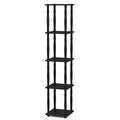 FURINNO Turn-N-Tube Rack, Classic, Espresso/Black - color: Espresso/Black, size: 5-Tier Classic Tube