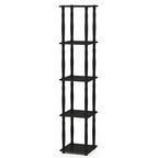 FURINNO Turn-N-Tube Rack, Classic, Espresso/Black - color: Espresso/Black, size: 5-Tier Classic Tube