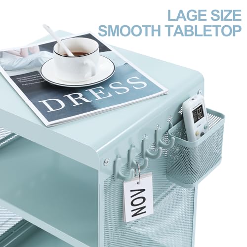 SYKIARIOL Kids Nightstand,Kids Bedside Table,Teen Girls Night Stand,Toddler Night Stand,End Table for Girls Room Storage,Mint Green Nightstand - color: Classic Mint Green