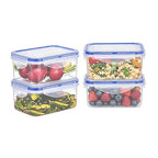 KIGI Food Storage Containers with Airtight Lids, Leak-Proof & Stackable, 4-Sided Locking lids, Ideal for Meal Prep, Snack, Fruit, Lunch & Leftovers, BPA-Free Plastic (2.48 Cup, 8-Piece) - size: 2.48 cup (8-Piece)
