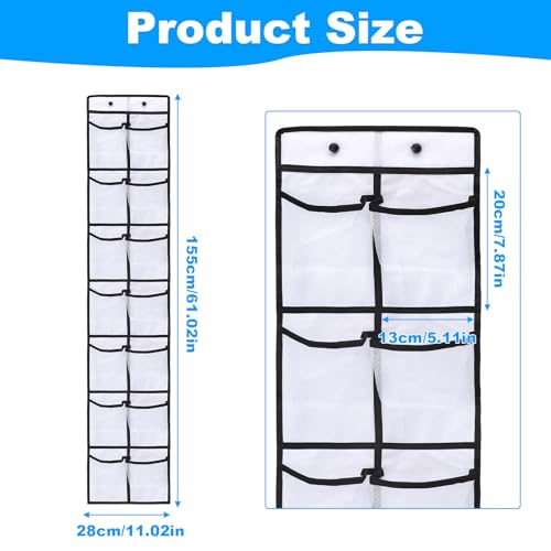 CTTZCKJ Over The Door Organizer For Cruise Ships|Magnetic Door Organizers with 14-Pocket for Cruise Ship|61"x11"|Cruise Over the Door Organizer,Magnetic Shoe Rack for Cruise,Behind-Door Storage