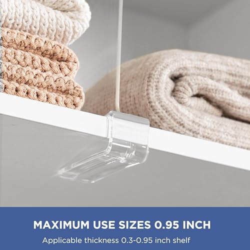 HBlife 7 Pack Clear Shelf Dividers, Vertical Purse Organizer for Closet Perfect for Sweater, Shirts, Handbags in Bedroom and Kitchen, Adjustable Acrylic Bookshelf for Organization - color: Clear, size: 7 PCS