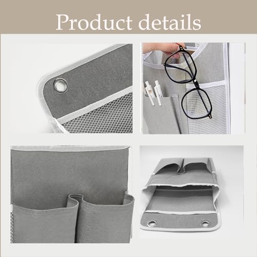2-Pack Hanging Storage Organizer, Over The Door Hanging Bags/Wall Baskets Storage with Pockets for Home, RV, Office and More (2, Grey) - color: Grey 2pcs