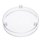 Amazon Basics Lazy Susan Turntable Organizer for Spices and Condiments, 9" Diameter, 2 Tier, Clear - size: 9" Diameter, 2 Tier