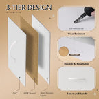 WLIVE 7 Drawer Dresser TV Stand, Dressers for Bedroom, Fabric Storage Tower, Hallway, Entryway, Closets, Sturdy Steel Frame, Wood Top, Easy Pull Handle, White - color: White