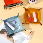 20 Pcs PU Leather Jewelry Valet Tray for Women and Man Portable Catchall Travel Storage Dish Plate Key Tray For Entryway Desk Organizer for Phone, Keys, Glasses, Wallet, Earphone, Watch, Coin