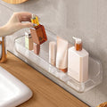 Diesisa Acrylic Wall Mounted Shower Caddy, Clear, Large Size 4D x 12.8" W x 3.3" H, Acrylic Shelf, No Drilling Walls Adhesive Shelf, Bathroom Shelves with Self Adhesive Tape for Bathroom, Kitchen - color: Clear - Long Basket
