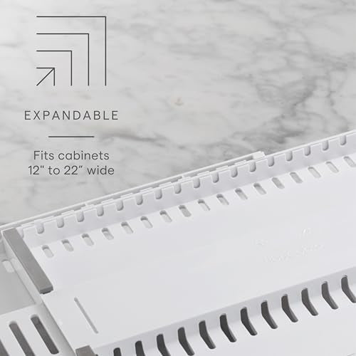YouCopia StoreMore Expandable Cookware Rack with Tall Steel Wires, 12.5"-22" Wide Adjustable Pan Organizer for Kitchen Cabinet Storage, Classic Edition - size: Expandable Classic